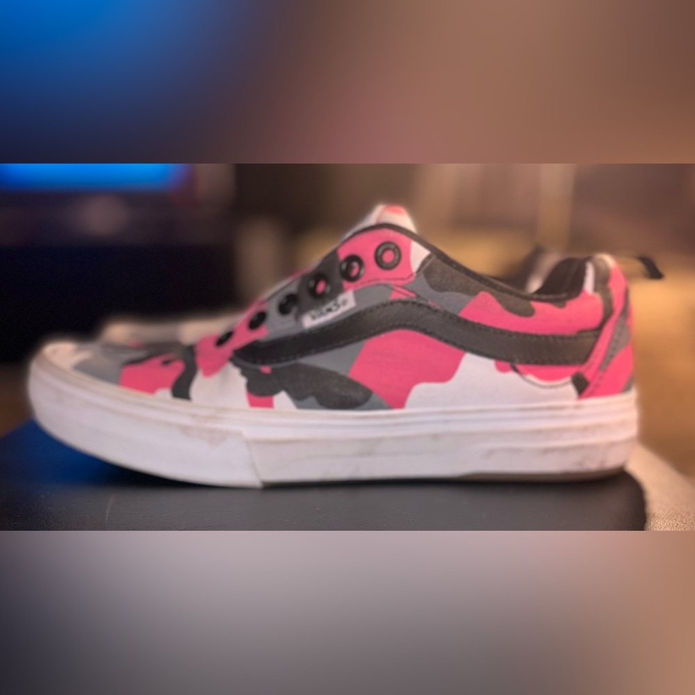 Vans Kyle Walker Pro Skateboard Shoes Men’s Size 4 Black White Pink Camo - Picture 5 of 15